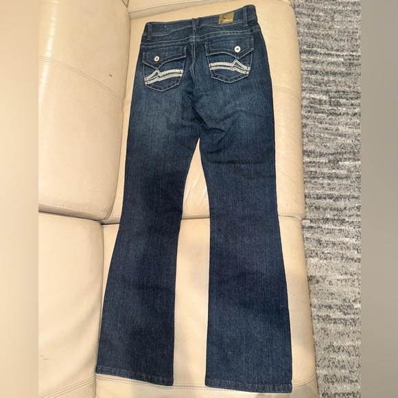 Z. Cavaricci 32” Dark Wash Denim Bootcut Jeans Size 8. - Picture 10 of 17